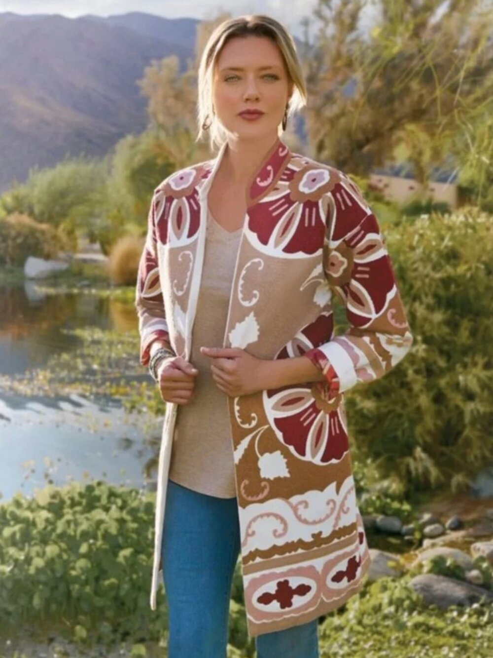 NWT Soft Surroundings Alden Embroidered Tapestry Jacket - Small